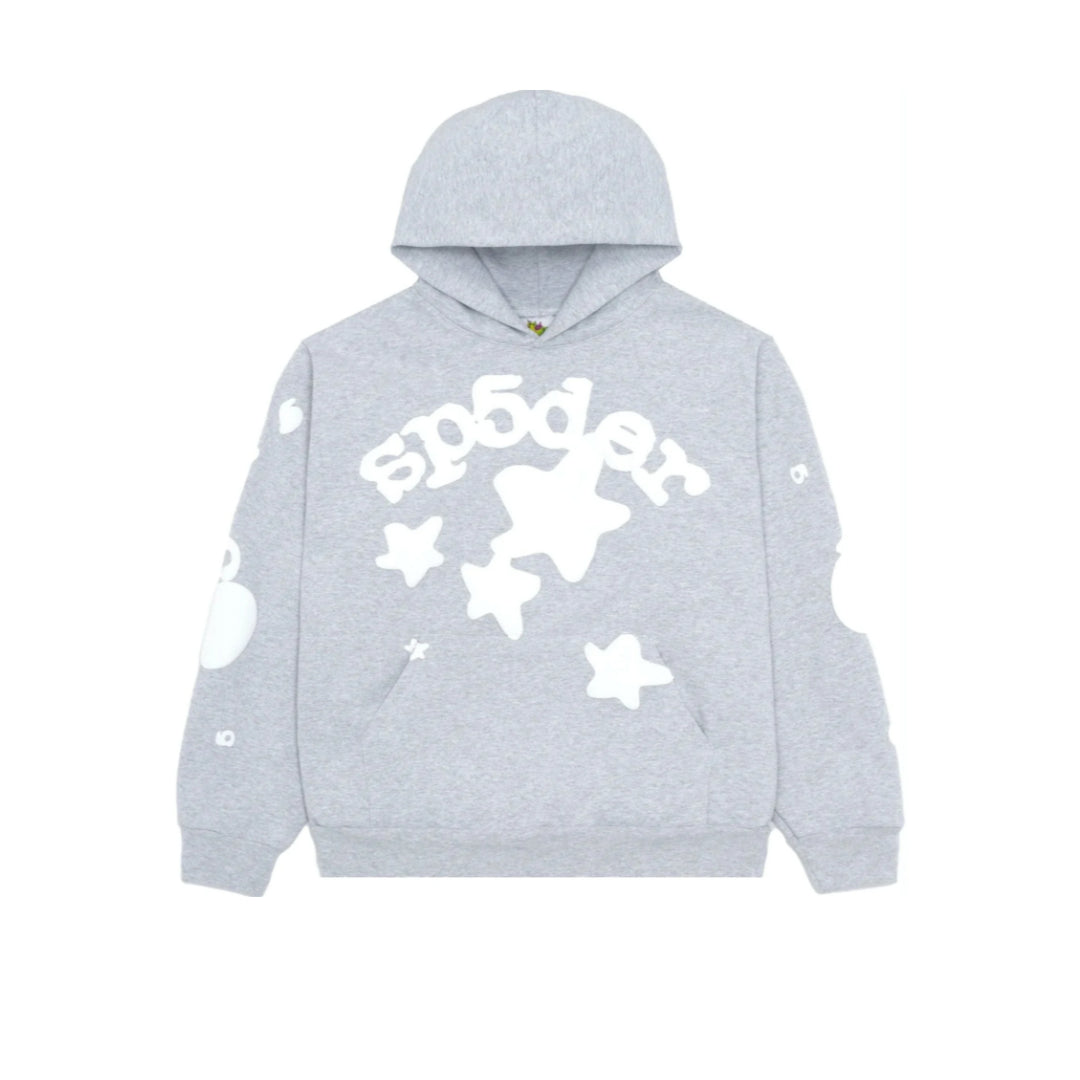 Grey Beluga Sp5der Hoodie